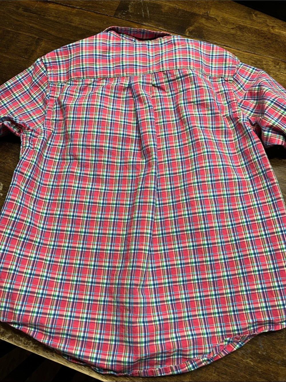 Ralph Lauren Red and Blue Plaid Button-Down Shirt boys size 4